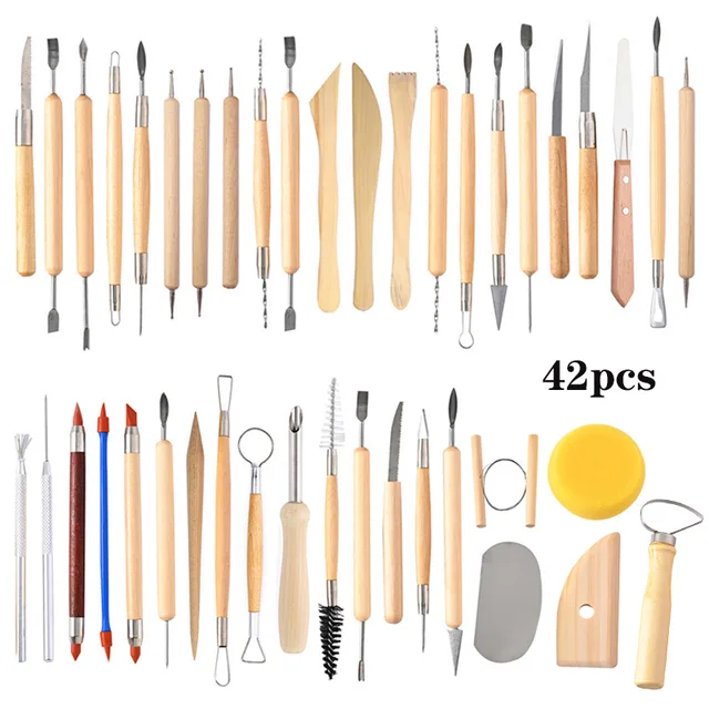 American Mottled Wood Clay Carving Pen Ceramic Tools DIY Pottery Tools  Carving Pen Pinch Carving Clay Body Texture Decoration - AliExpress