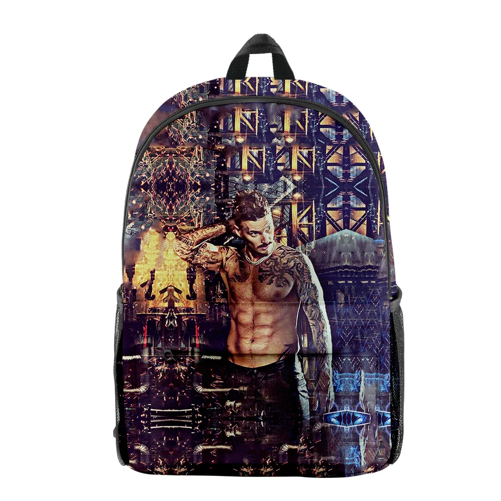 Popular Novelty M Pokora pupil Bookbag Notebook Backpacks 3D Print Oxford Waterproof Boys/Girls Fashion Travel Backpacks