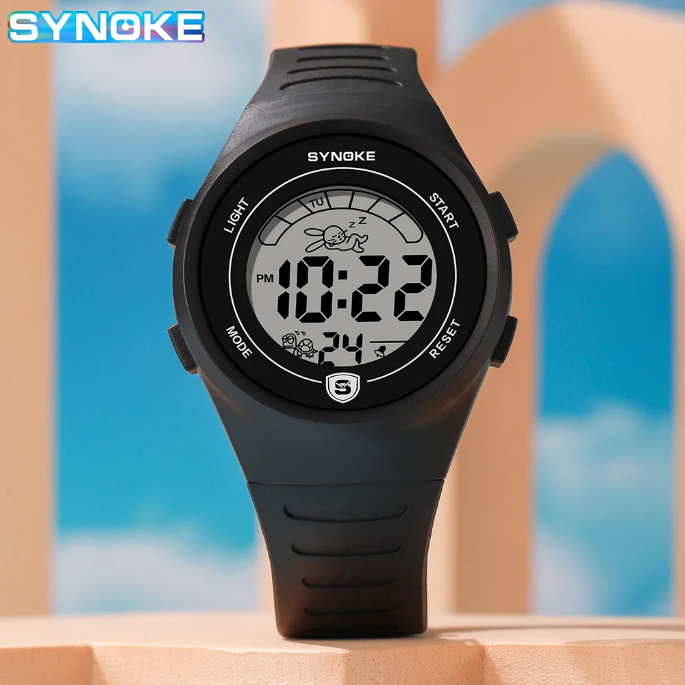 SYNOKE Kids Digital Watch Student Sports Waterproof Electronic Watch Shock Resist Multifunctional Children Seven Lights Watches 6
