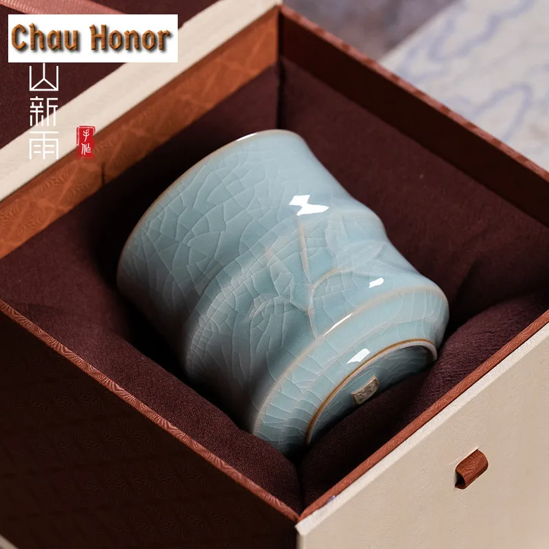 200ml Longquan Celadon Bamboo Knot Cola Mug Beer Mug Bubble Teacup Cold Hot Water Jug Household Hand Warmer Tea Services Craft