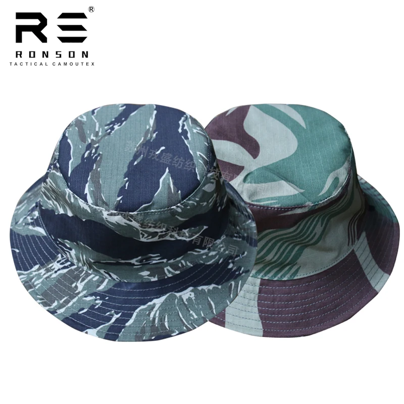 Outdoor Camouflage sun Cap Sunscreen summer Fisherman's Hat Blue Tiger Stripe Double Sided Camouflage German Spot Snow Camo