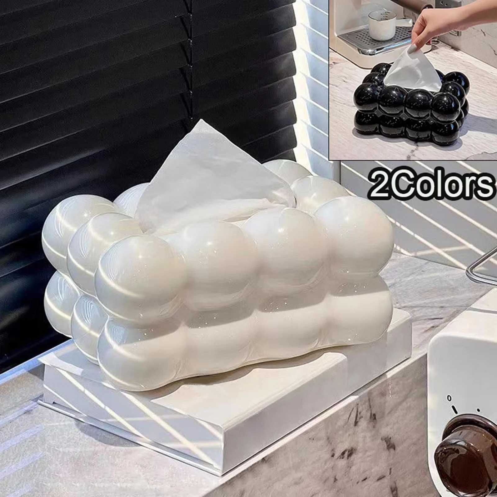 Cloud Design Tissue Box Cotton Candy Drawer Light Luxury Home Living Room Creative 2024 New High-end Dining Table Tissue Box