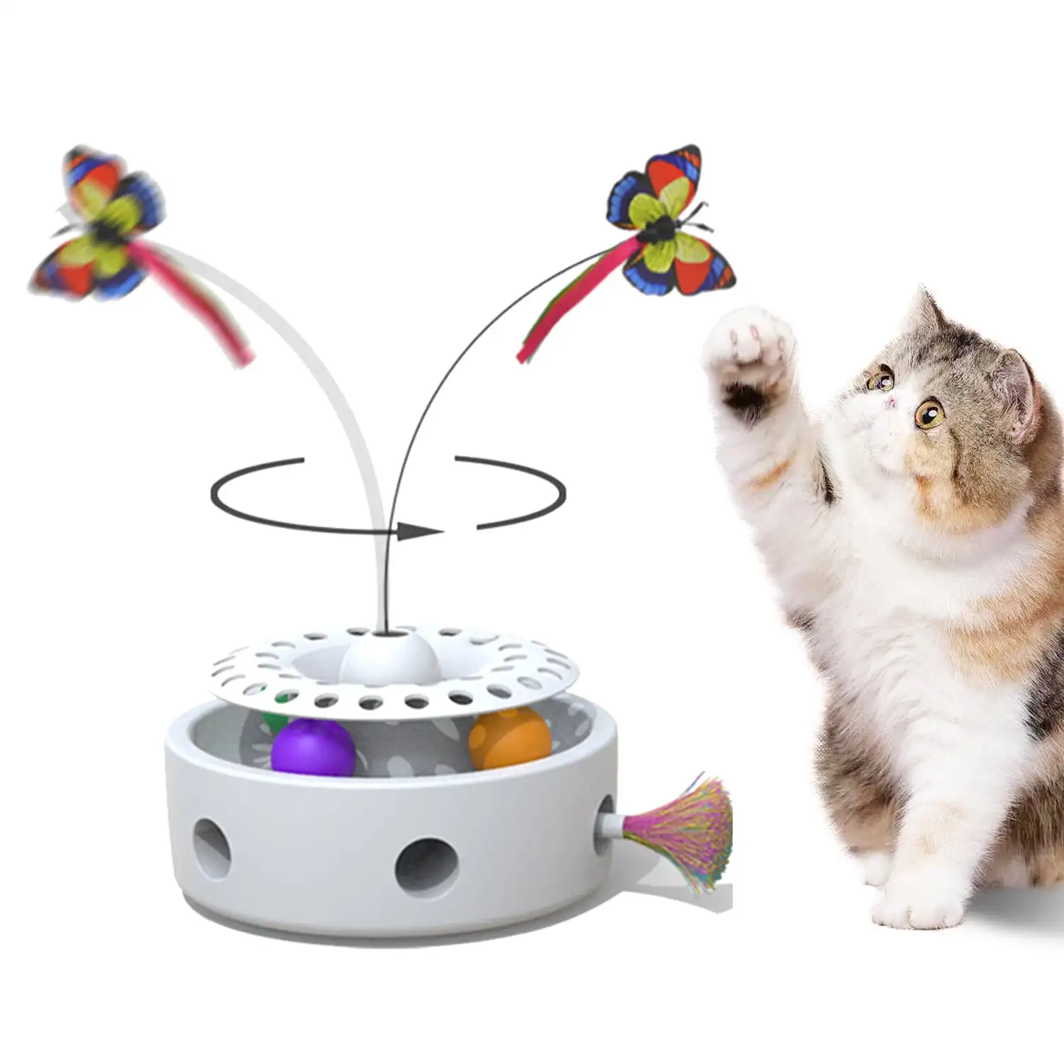 Jouet Pour Chat Laser Automatique - Trajectoire Aléatoire Activée Par Mouvement, Rechargeable