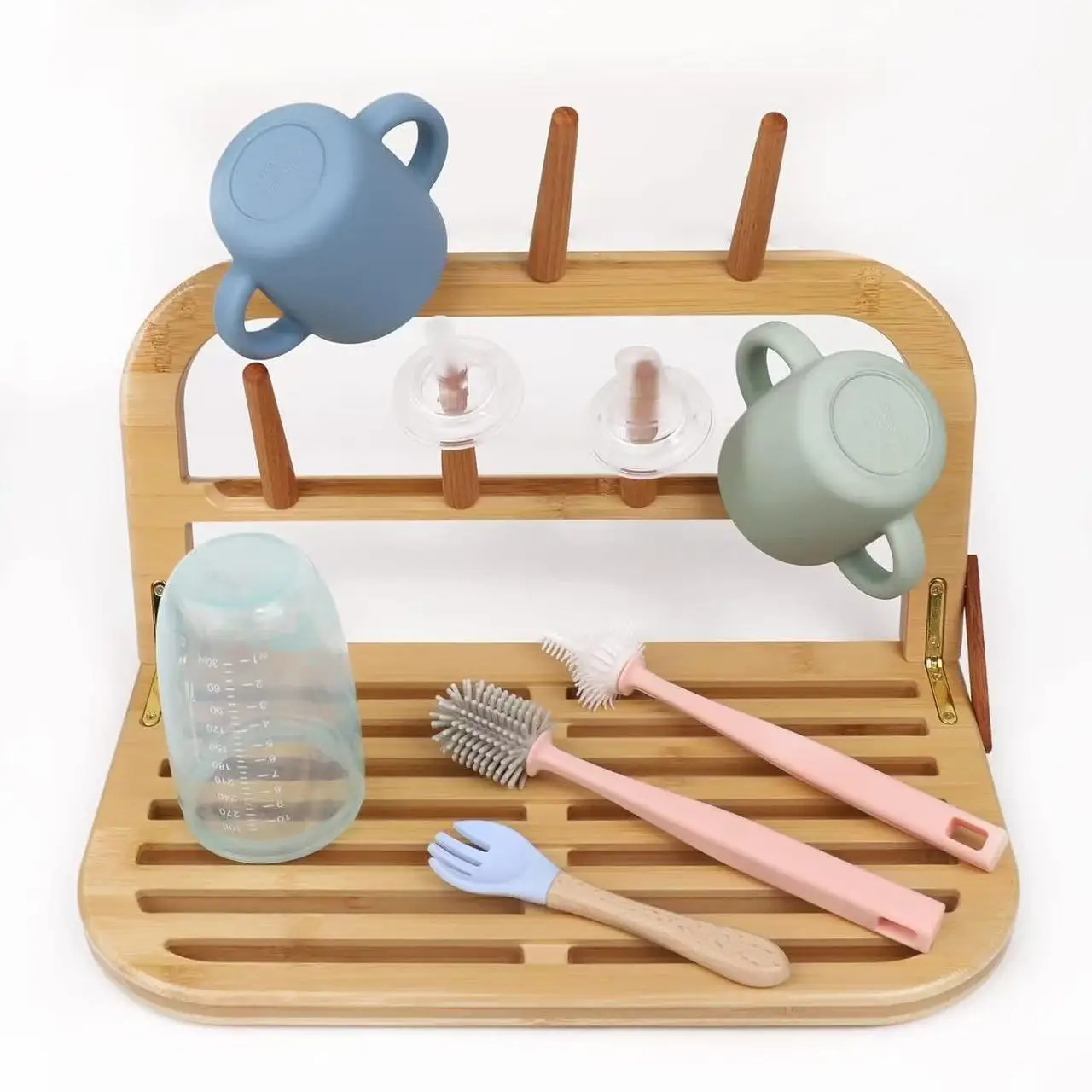 Support De Séchage De Stockage De Mamelon En Bois, égouttoir De Biberon Pour Bébé, Support Amovible, Tasse D'alimentation, Nettoyage, Sèche-linge, égouttoir, Cadeau