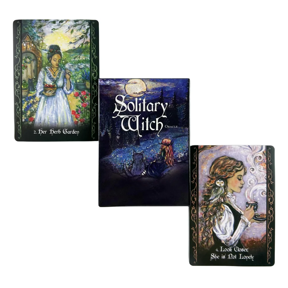 The Solitary Witch Oracle Cards English Version Birthright Divination Fate Tarot Deck Board Games For Party Entertainment Game in2021the most popular tarot deck oracle affectional divination fate game deck english version palying cards for party game