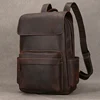 Fashion Leather Backpack Men Male Laptop Backpack For 15.6 Inch ComputerTravel Backpack Men's Leather Bagpack School Daypack Men 1