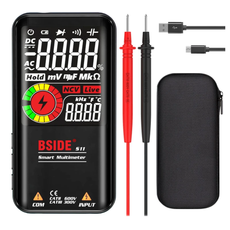 Bside A10 S11 S20 Multimetro Digitale Professionale Multimetro Smart Dc Ac Condensatore Di Tensione Ohm Diodo Ncv Hz Emf Tester Detector