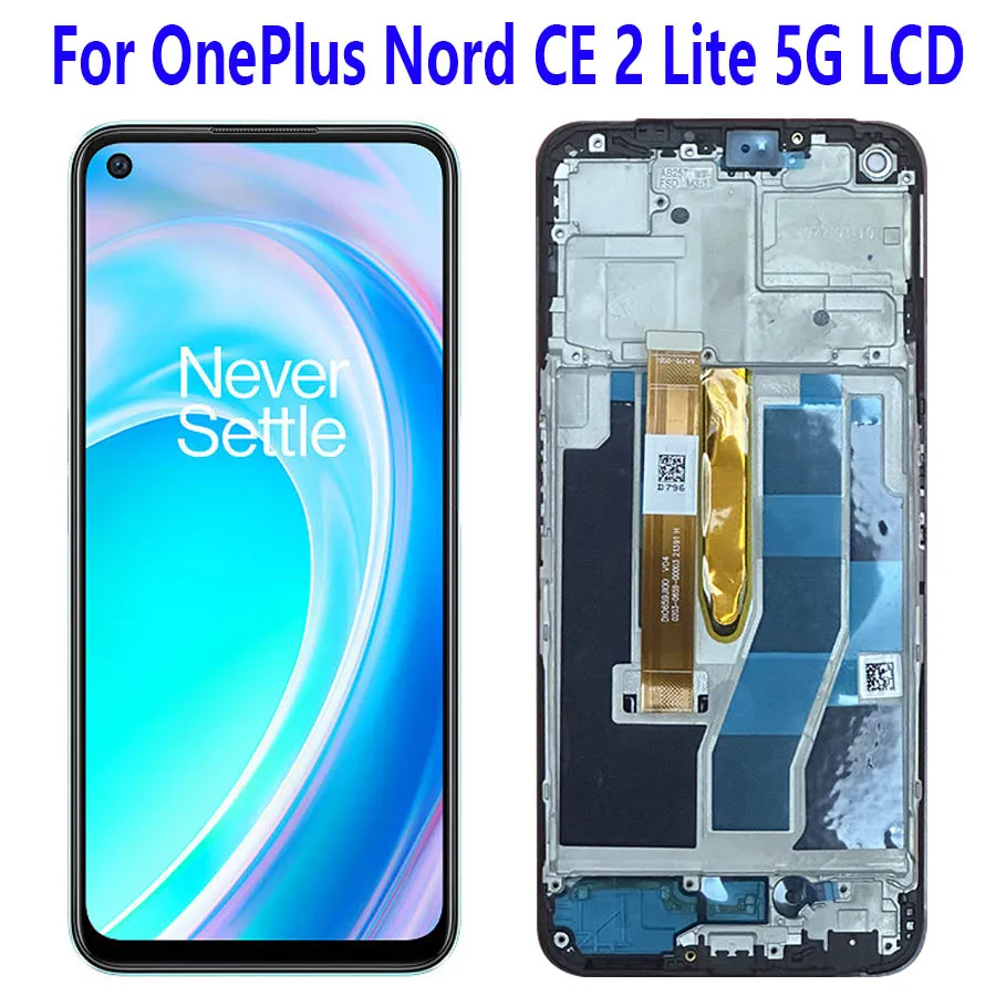 

6.59"New For OnePlus Nord CE 2 Lite 5G LCD Display Touch Screen Sensor Digiziter Assembly Replace CPH2381, CPH2409