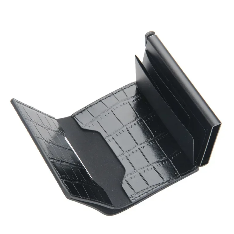 

Men Card Wallets Crocodile Pattern Small Card Wallets Card Holder Mini Wallet Qaulity Small Male Purses
