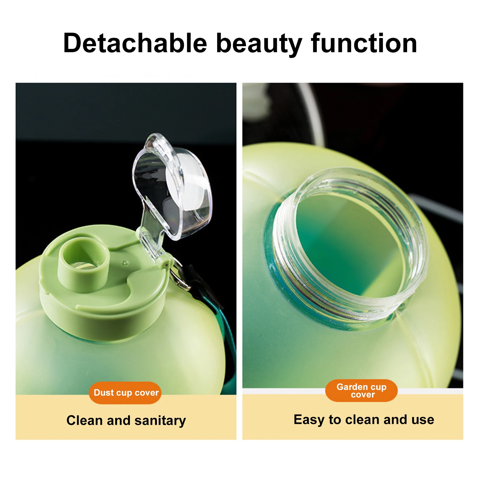 2,2L sportvattenflaska stor kapacitet 1 gallon vattenflaska med tidsskala BPA-fri plastflaska utomhusträningsvattenkopp_voghion.com