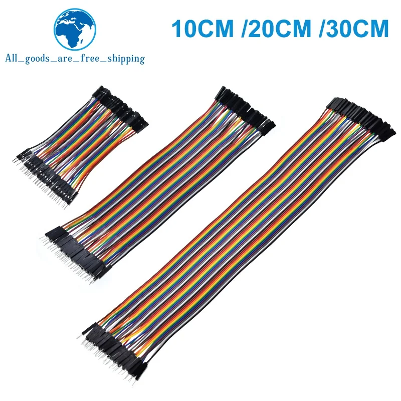 Versatile Multi-Length Jumper Wire Set - Male, Female Connectors for Electronics Prototyping