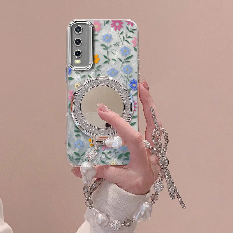 3-Piece Cute Flower Phone Case Set with Lanyard and Stand