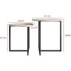 Round Coffee Table Set of 2 End Tables for Living Room,Black Small Coffee Table Living Room 2