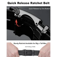 Высококачественный повседневный мужской ремень из натуральной кожи, регулируемые ремни с автоматической пряжкой, черный/коричневый ремень с храповым механизмом для мужчин — изображение 5