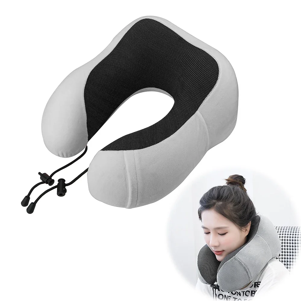 Soft Memory Foam U-Shaped Neck Pillow Travel Support Cushion Cervical Rest Pad for Automobile Interior