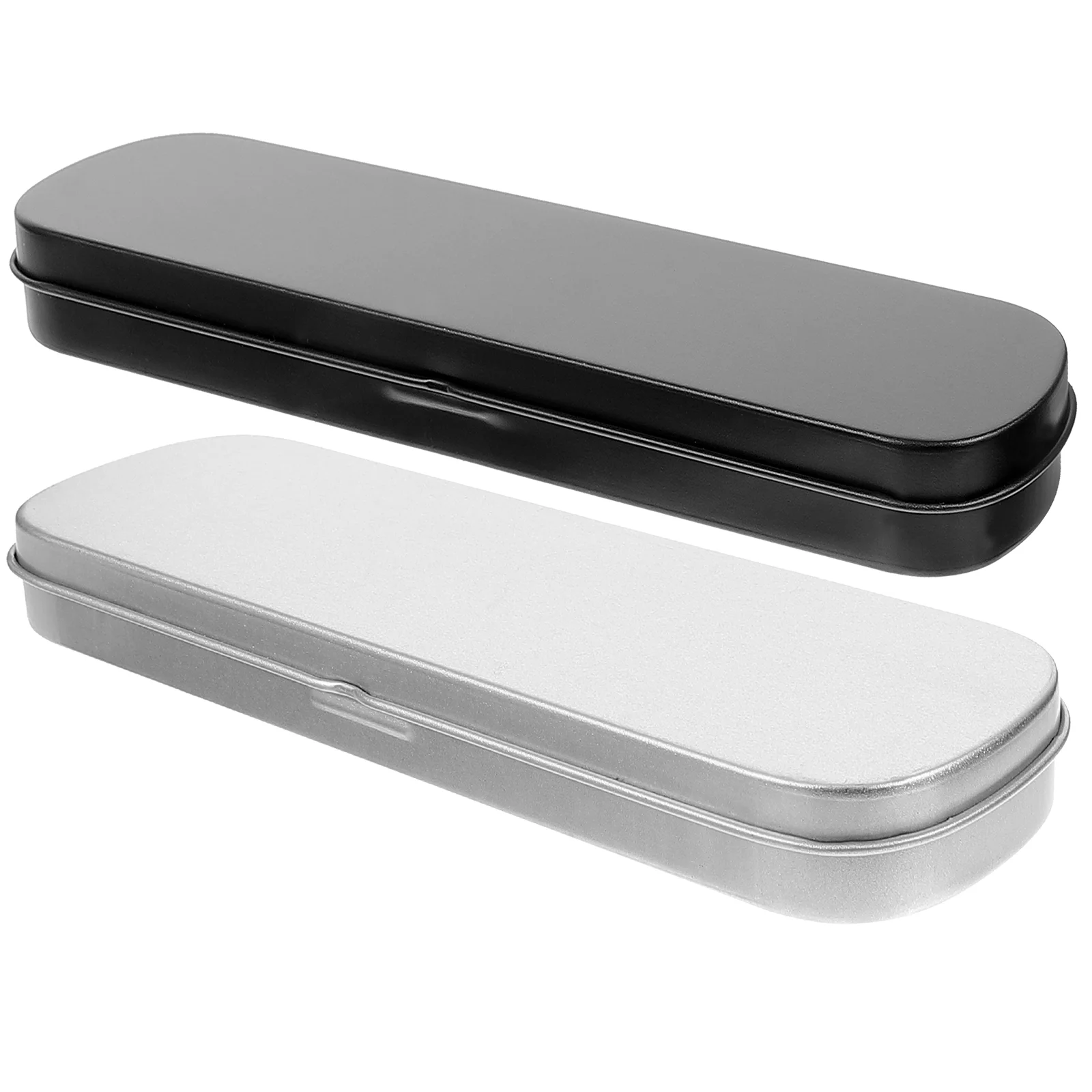 

Metal Pen Cases Tin Pencil Boxes 2Pcs Pen Gift Wrapping Boxes Portable Tinplate Storage Cases Stationery Organizer
