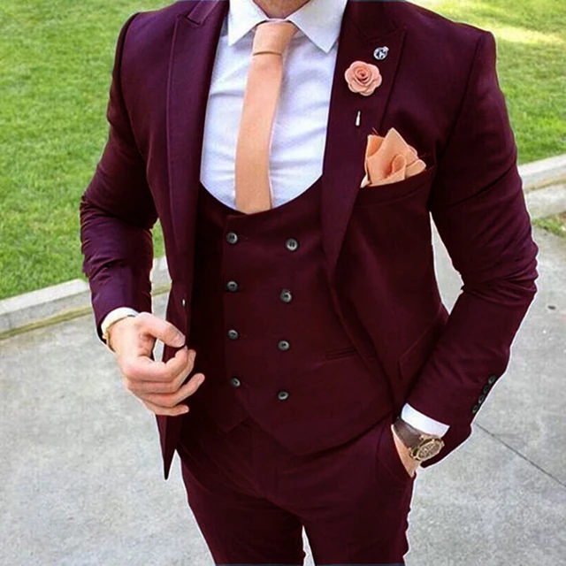 Men 2 Piece Suit Burgundy Suit for Wedding Men Elegant Suit Men Classic 2  Button Suits Dinner Party Wear Suits - Etsy Ireland