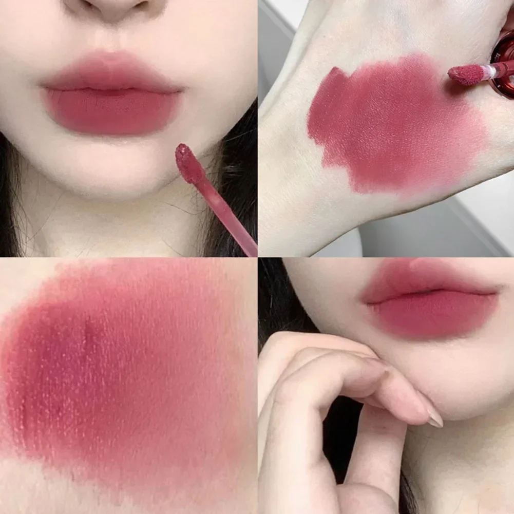 Velvet Matte Lipstick Moisturizing Waterproof Lasting Nude Apricot Lip Tint Non-stick Cup Lip Gloss Lipstick Cosmetics Make Up 2