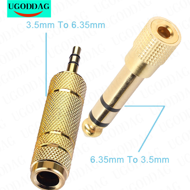 6.5 6.35mm Male Plug to 3.5mm Female Connector Headphone Amplifier Audio Adapter Microphone AUX 6.3 3.5 mm Converter
