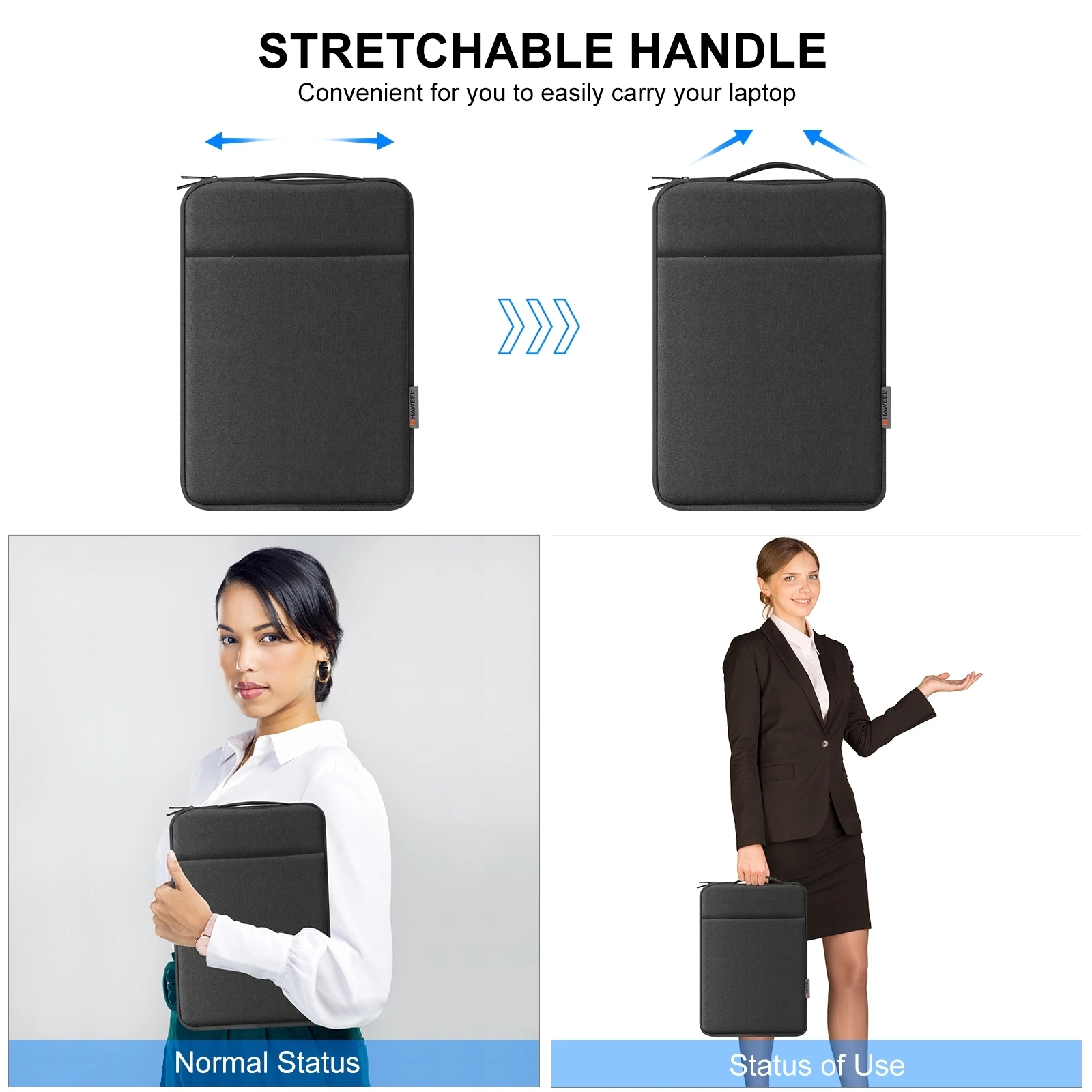 HAWEEL Laptop Sleeve Bag with Handle and Zipper Closure