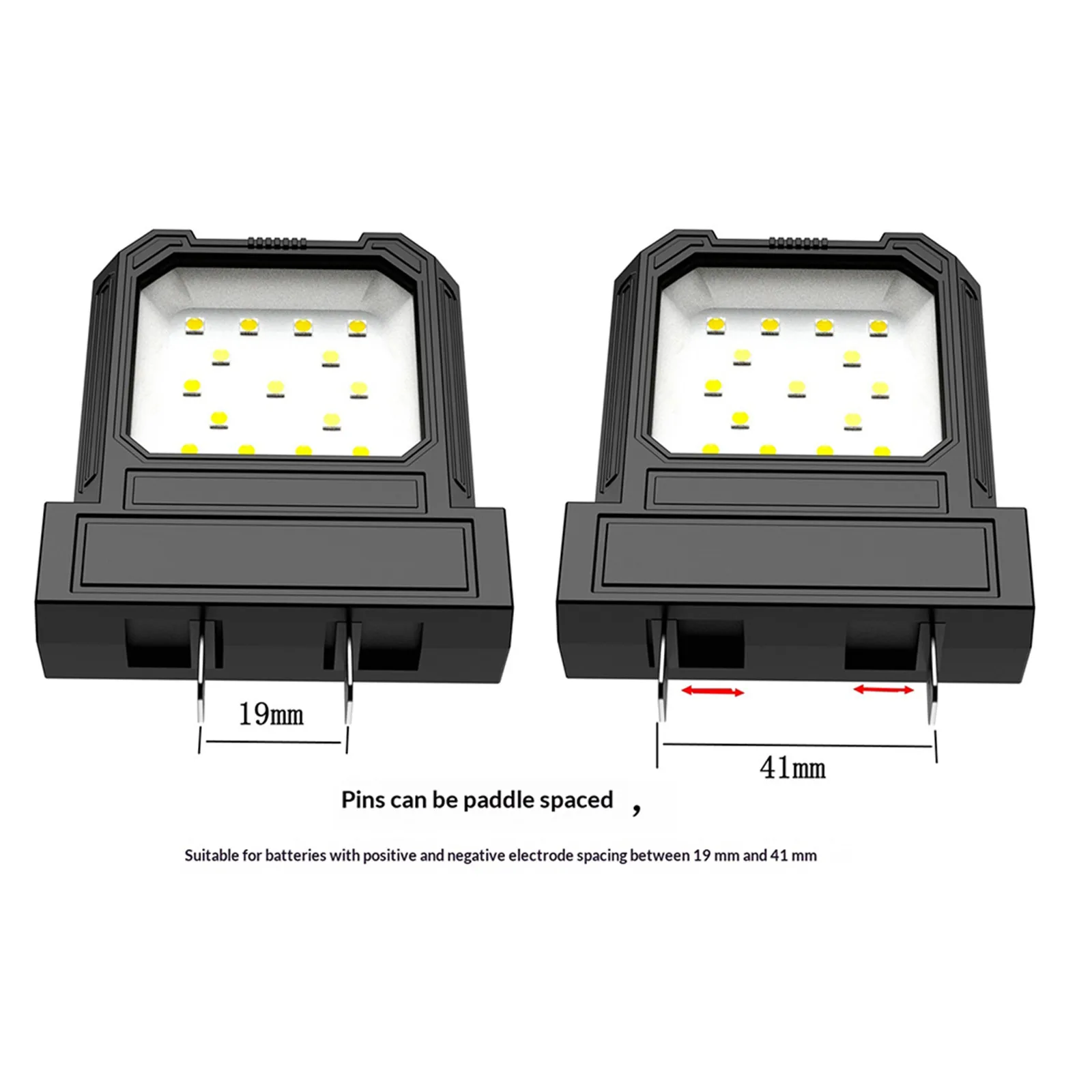 12V-72V LED 슈퍼 브라이트 스포트라이트(2가지 모드 조명 포함) 배터리 없음 캠핑 랜턴 550LM 차고 자동차 수리 캠핑 낚시용