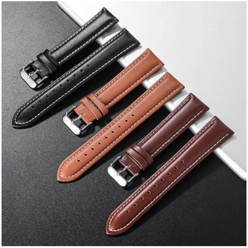 Leather Replacement Strap for Smart Watch - Elegant Wristband Accessory