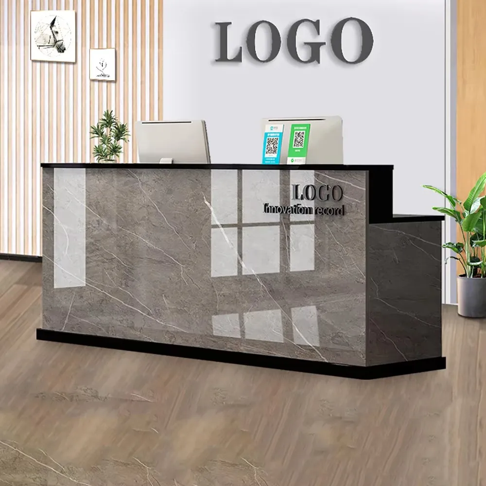 Unique Trendy Reception Desk Simple Professional Nordic Nordic Reception Desk Modern Quality Comptoir Commercial Furniture