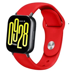 Comfortable Soft Silicone Strap for Smartwatch - Universal Fit for 20mm/22mm Bands (Red)