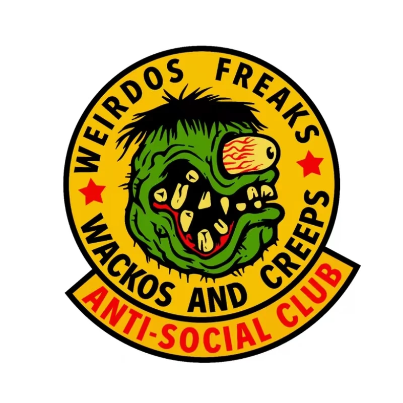 

RATFINK RATROD Souvenir Sticker Weirdo Freak Anti-Social Club Vinyl Sticker Cars Motorcycles Surfboards Waterproof Vinyl Decals