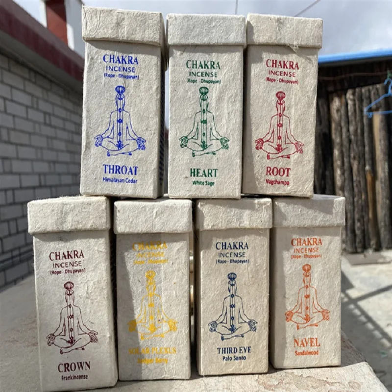 35 Pezzi/Pacco Corda Di Salvia Bianca Incenso Nepalese E Porta Incenso Terapia Cerimonia Di Meditazione Muse Pensiero Profondo Ananda Mandala
