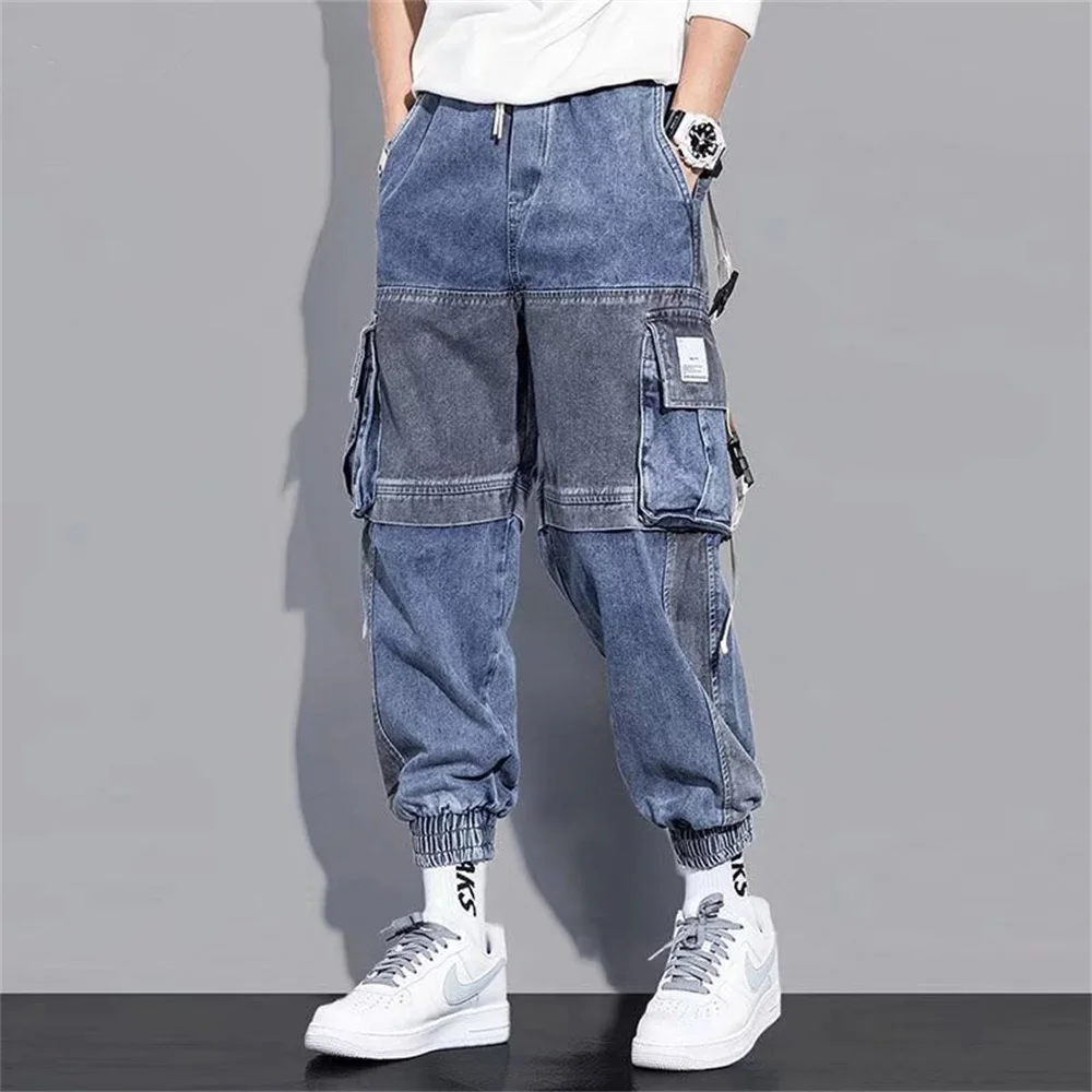 2018 New Fashion Vintage Mens Jeans Calf Lenght Pants Multi-pocket Casual Denim  Cargo Pants - OnshopDeals.Com