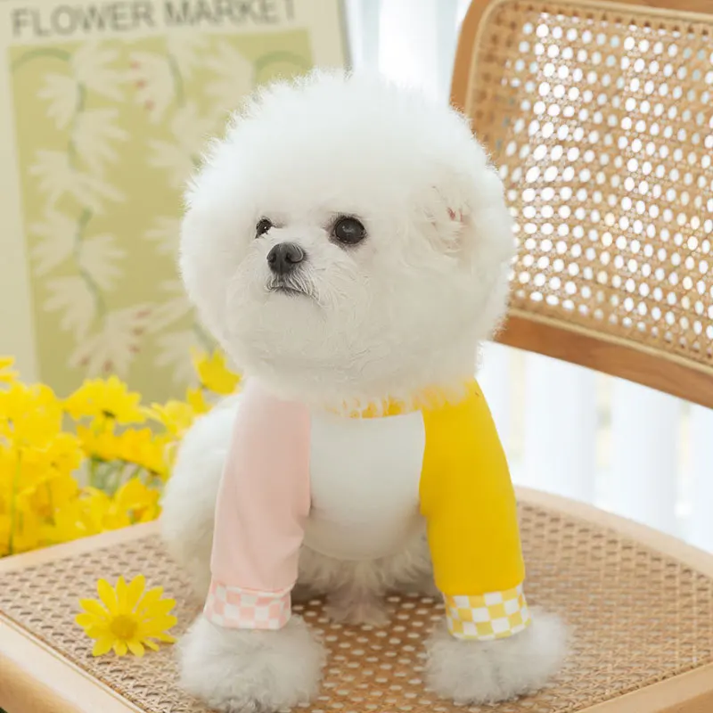 

Summer Dog Clothes Cute Bear Bump Color T-shirt Thin Style Breathable Vest Puppy Clothing Pet Supplies XS-XL