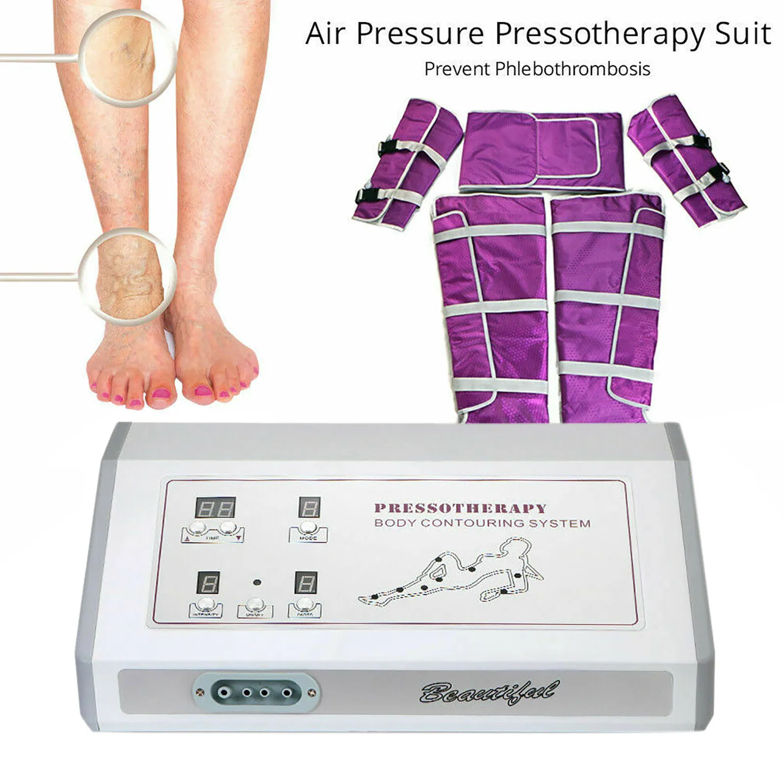 Pressotherapy Air Pressure Machine Slimming Suit Body Slimming Beauty Massager Pump Leg Wraps Foot Ankles Socks Detoxification massage tool,muscle massager,foot massage socks