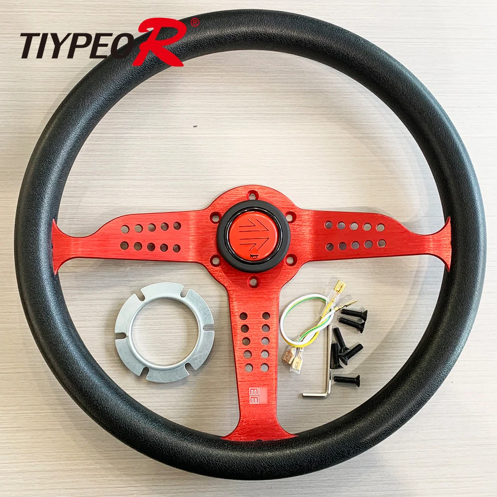 Jdm 14 Pollici 350Mm Staffe Rosse Momo Sport Volante Drift Volante Da Corsa Sim Volante Da Corsa Volante Deportivo