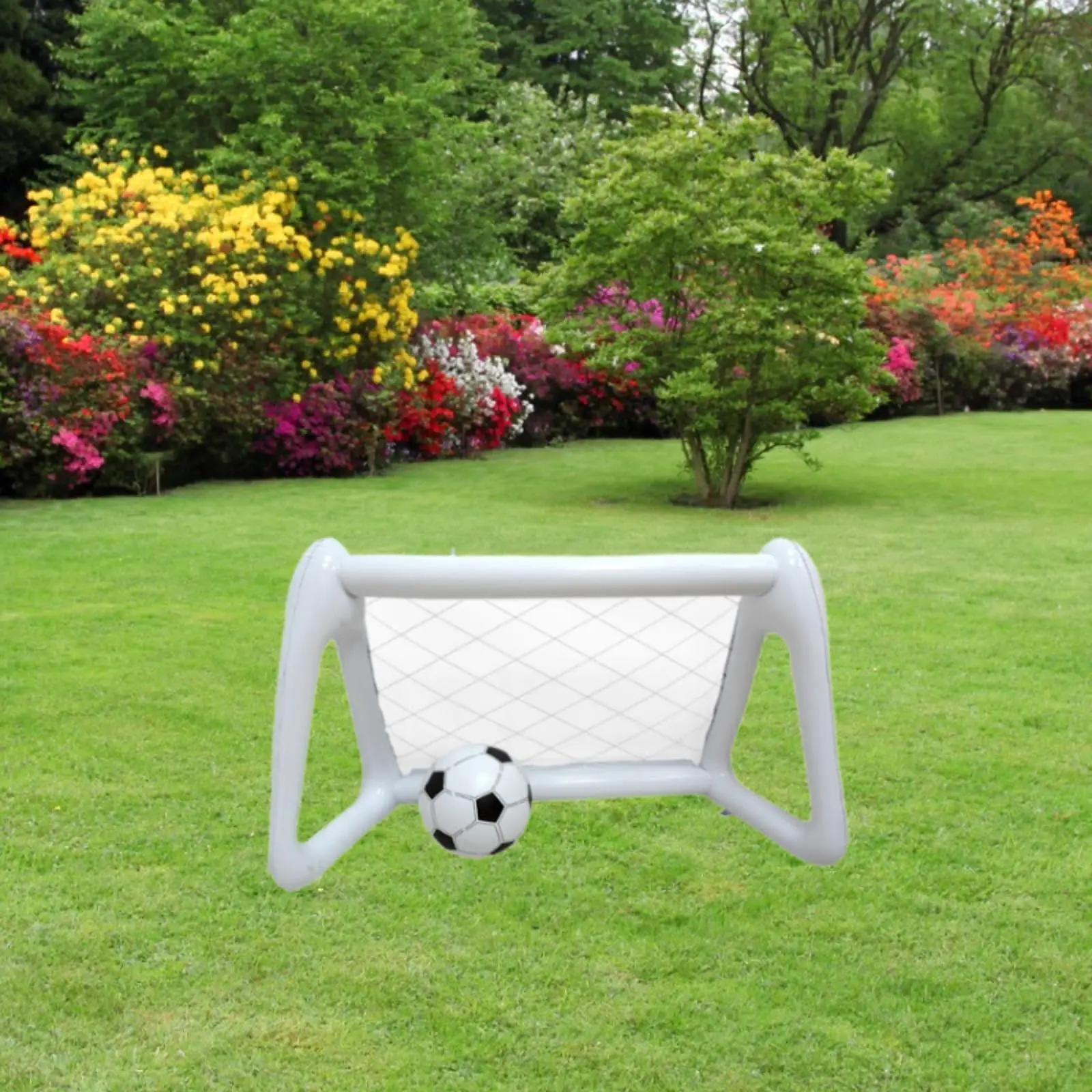 Kids Soccer Goal Game Toy Set Mini Net and Ball Inflatable Portable Youth Soccer Goal Set for Indoor Outdoor Sports Gardens