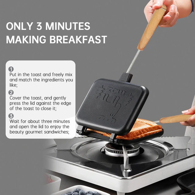 Mini Waffle Maker Detachable Breakfast Sandwich Maker Toaster 3 In 1 Non  Stick Sandwich Maker With Cool Touch Handle - AliExpress