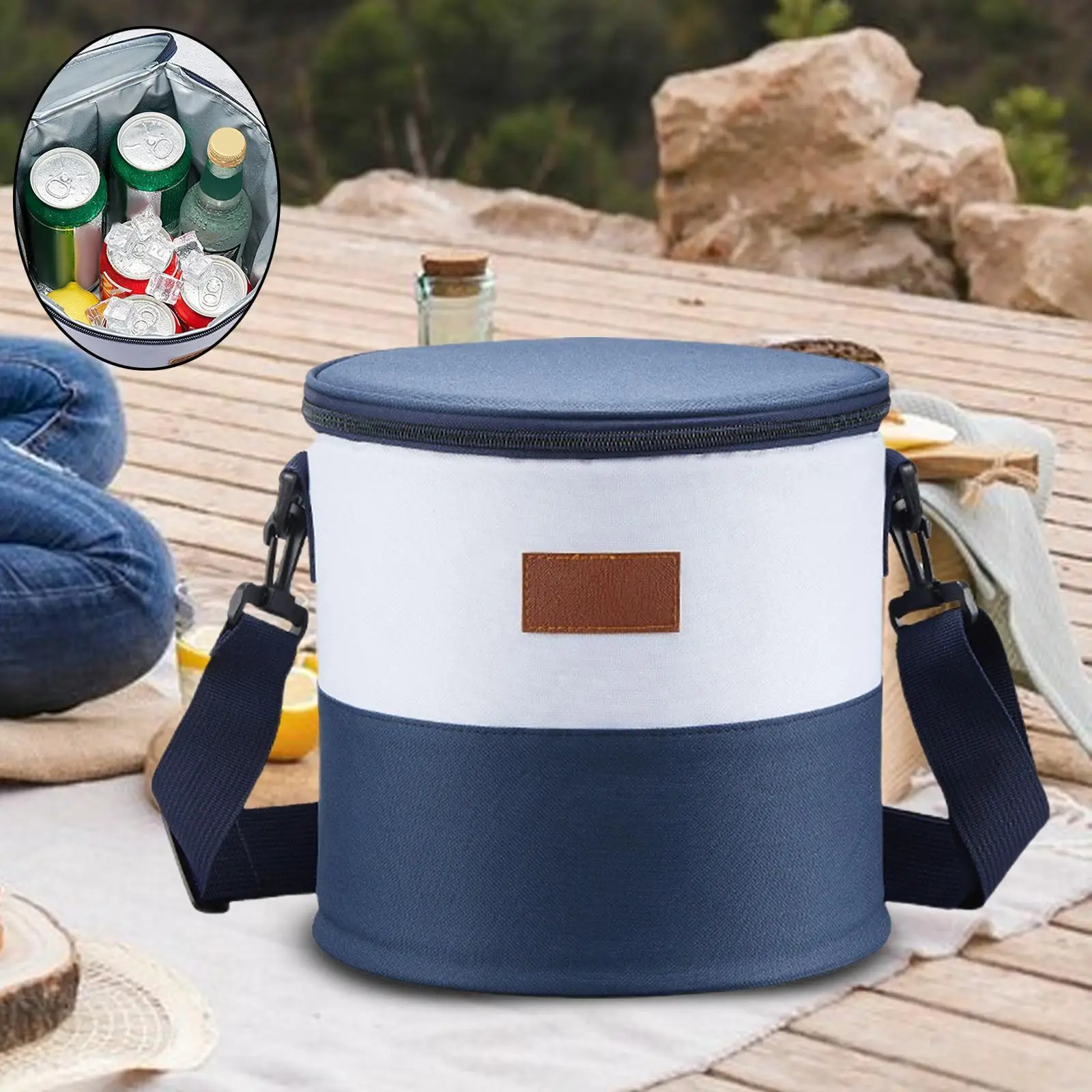 절연 쿨러 가방 식품 보존 가방 사무실 낚시 하이킹 여행 작업 점심 식사를 위한 분리형 스트랩 피크닉 가방