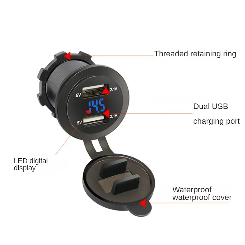 Dubbele USB Auto Sigarettenaansteker Socket 12V Oplader Voedingsadapter Auto USB Uitgang - China USB-aansluiting voor in de auto, USB-oplader