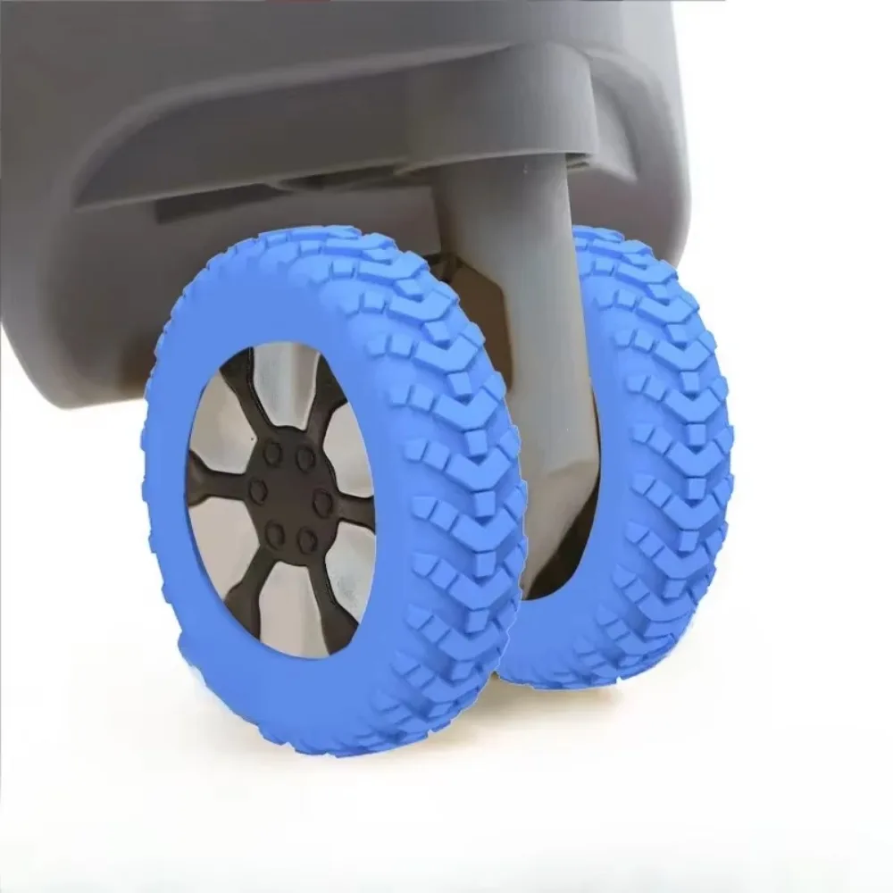 Luggage Wheel Protectors - 8 PCS Silicone Covers, Fits 5-6cm Wheels, Noise Reduction, Anti-Slip, Easy Install For Quiet Travel