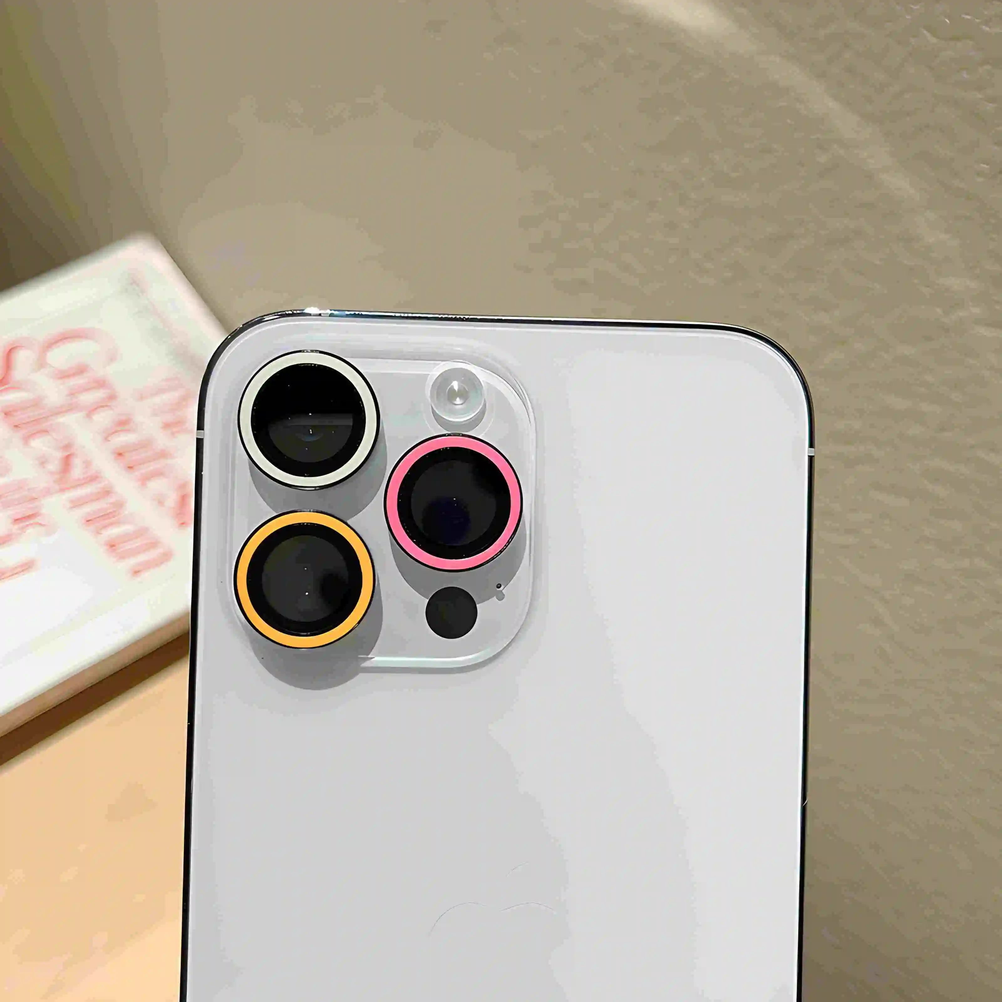 Luminous Ceramic Tempered Glass Camera Protector with Glowing Lens Cap