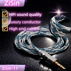 ZiSin-11 8-Core Litz HIFI Earphone Upgrade Cable With 3.5/2.5/4.4mm MMCX/QDC/TFZ 0.78 2Pin For DB3 Moondrop ZX2 ZAX2 TANCHJIM