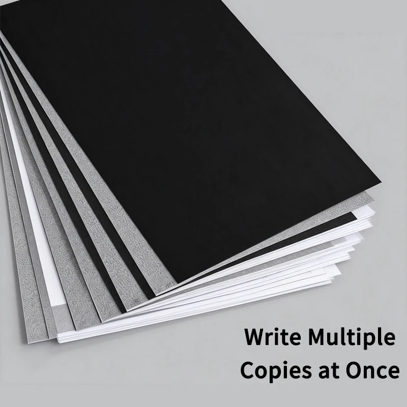 50Pcs A4 Black Graphite Copy Paper Carbon Paper Pattern Letters Erasable Tracing Paper Copy Paper Reusable Image For Office Use - 3