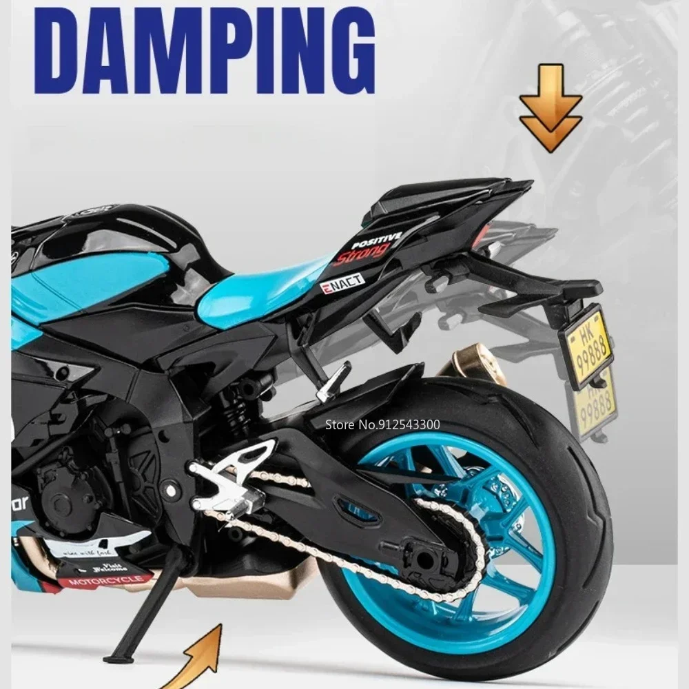 1/12 Yamaha R1M Toy Motorcycle Model Alloy Diecast with Shock Absorption Simulation Scale Motorcycle Model Toys for Kids Gifts 4