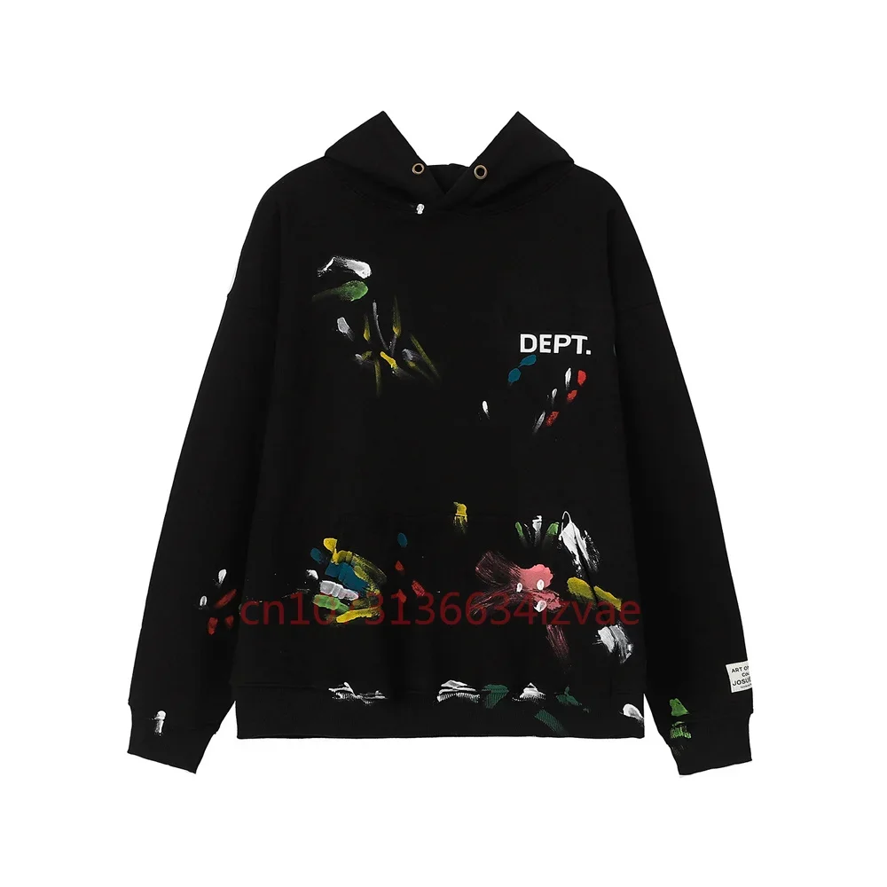 DEPT Fashion Hoodies for Men and Women Letter Print Hoodie Autumn Winter Long-sleeved Pullover Couple Casual Sweatshirts