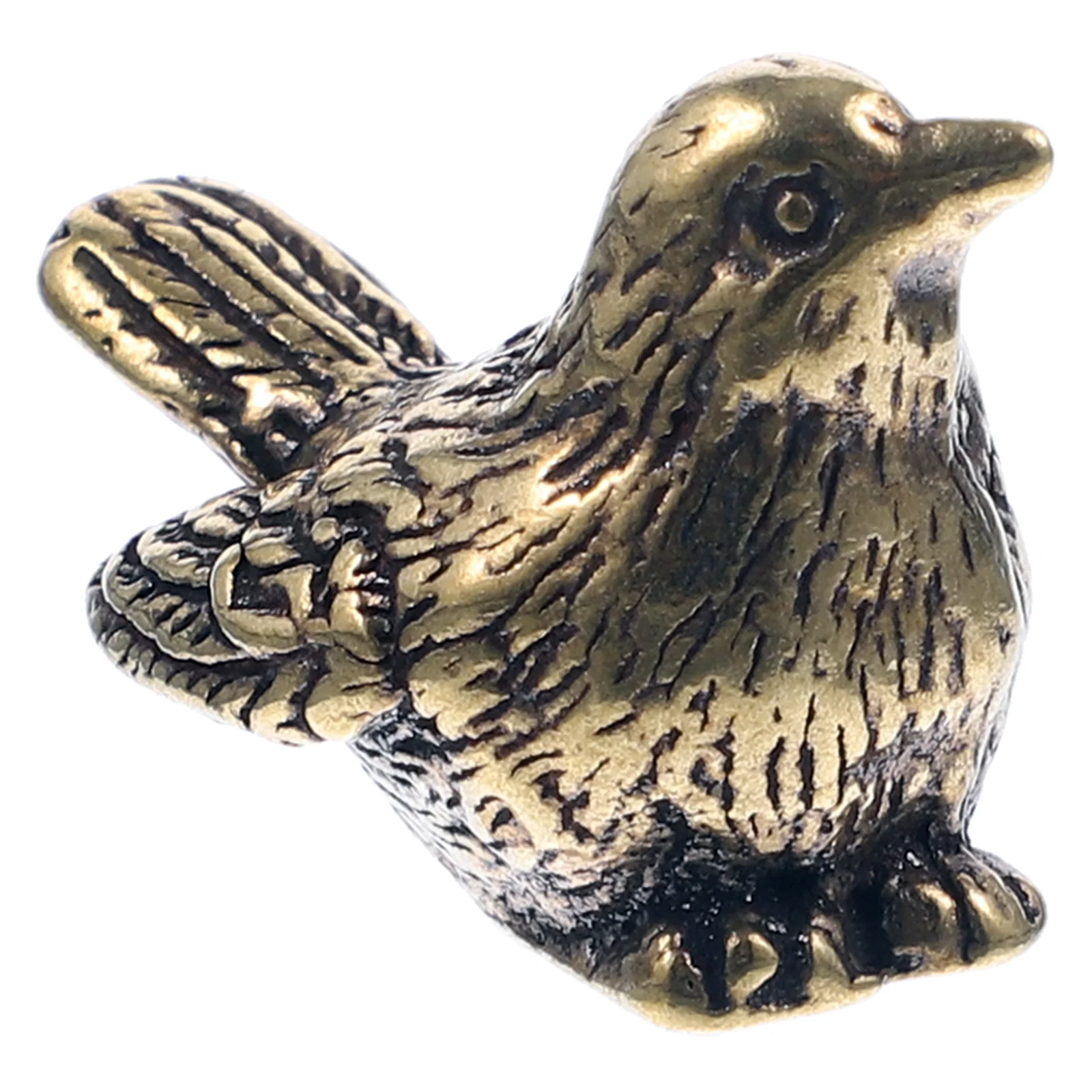

Brass Sparrow Figurine Craft Decor Home Accessories Decorate Bird Statues Vintage Mahjong