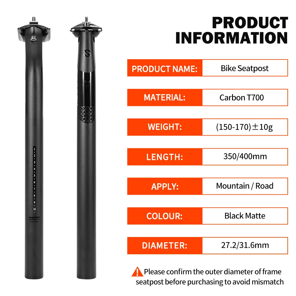 Suspension Seatpost Bicycle Seat Post Size Seat Tube Standard Road