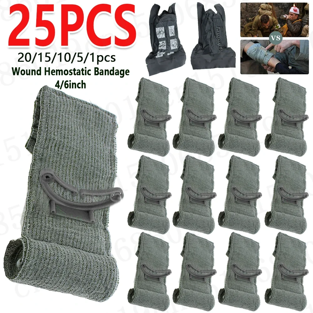 4/6inch Israeli Bandage Rescue Wound Dressing Emergency Compression Battle Dressing First Aid Trauma Military Bandages