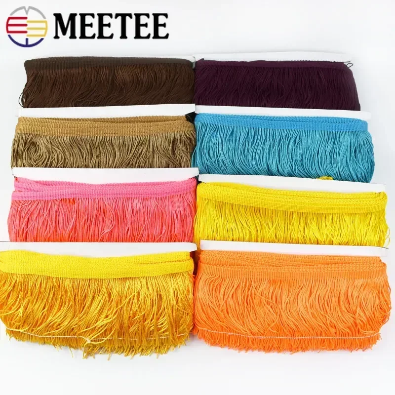 

10Meters 10/15/20/30cm Polyester Tassel Fringe Trim Lace Ribbon DIY Latin Dress Fringes Garment Decor Curtain Sewing Accessories