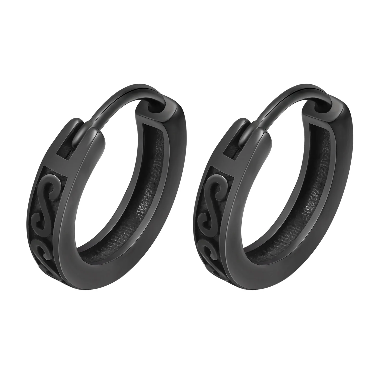 Orecchini Senza Pietra Stile Alternativo Orecchini Huggie Punk Rock Triangolo E Piramide | Acciaio Inox | Unisex Uomo/Donna | Nuovi Senza Etichette Orecchini Geometrici Senza Pietra - Foto 5