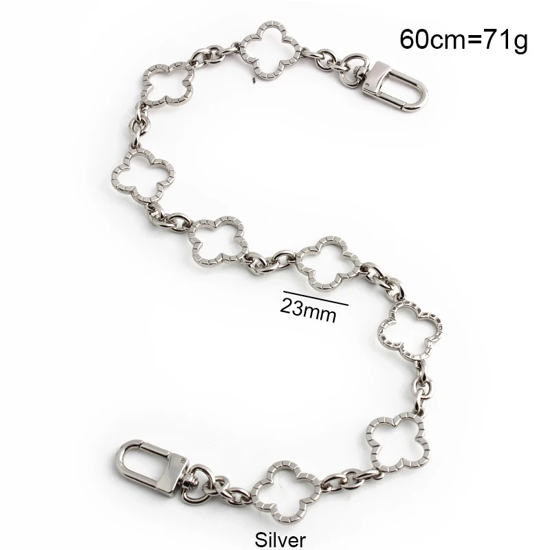 5PCS 18-19-20-23-28-44MM Gold Silver Metal Bags Chains For Handbags Detachable Shoulder Belt Crossbody DIY Handle Accessories